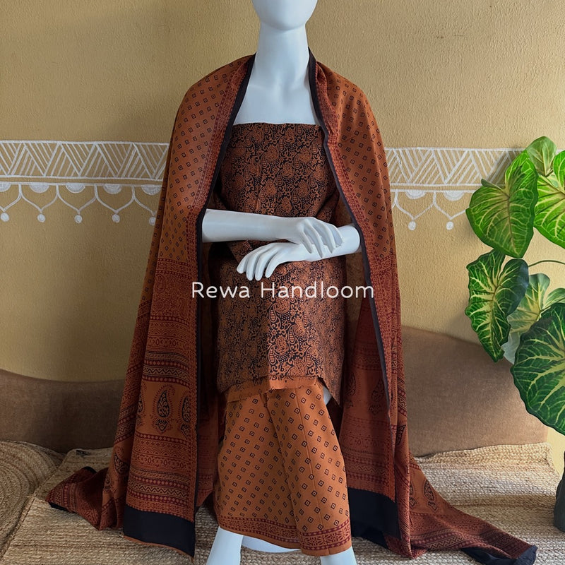  Bagh Print Cotton Suit