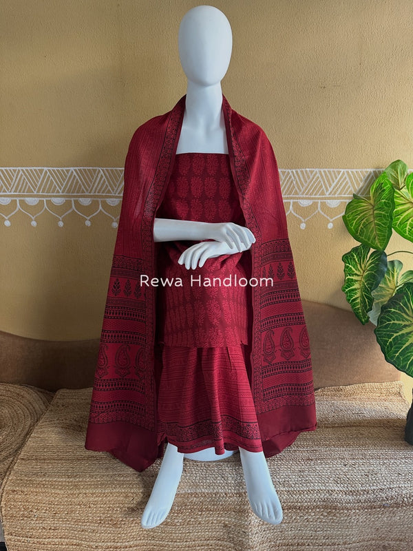  Bagh Print Cotton Suit