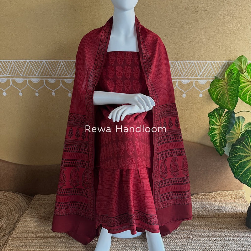  Bagh Print Cotton Suit