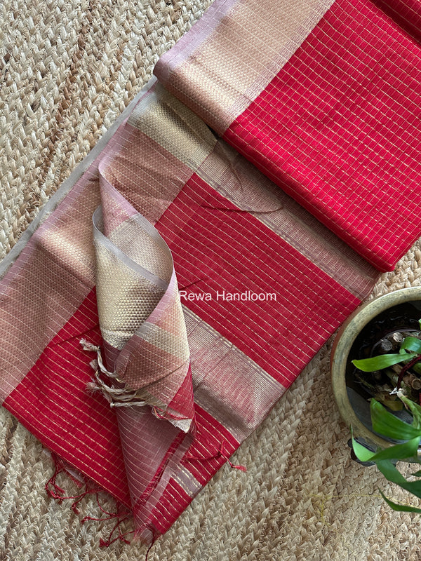 Maheshwari Zari Checks Saree