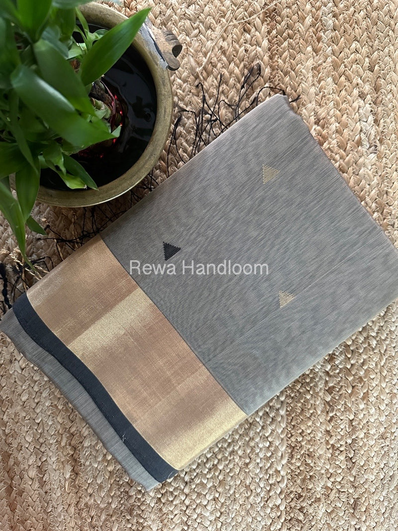 Beige Zari Butti Maheshwari Saree SB0137