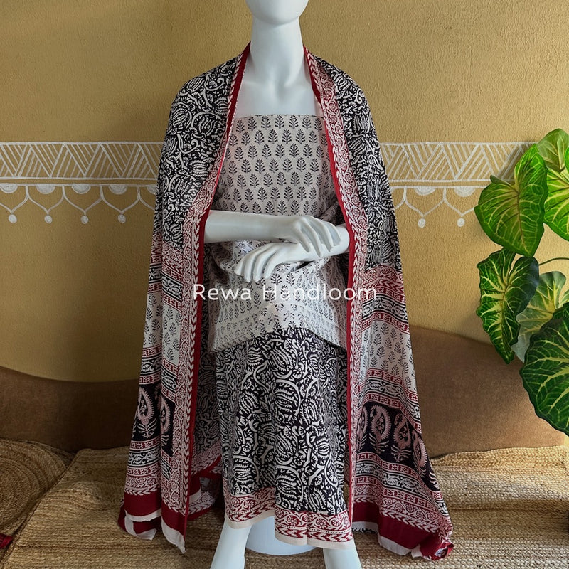 Bagh Print Cotton Suit