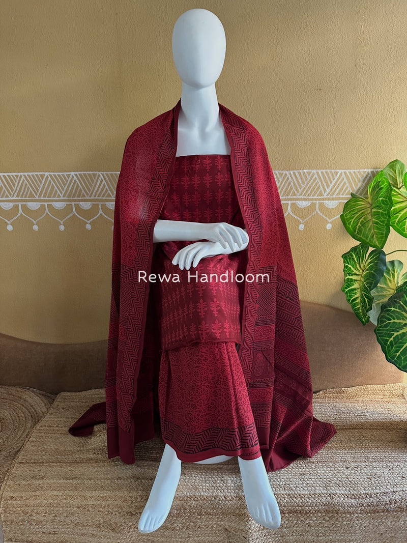 Bagh Print Cotton Suit