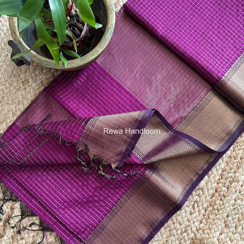 Maheshwari Zari Checks Saree