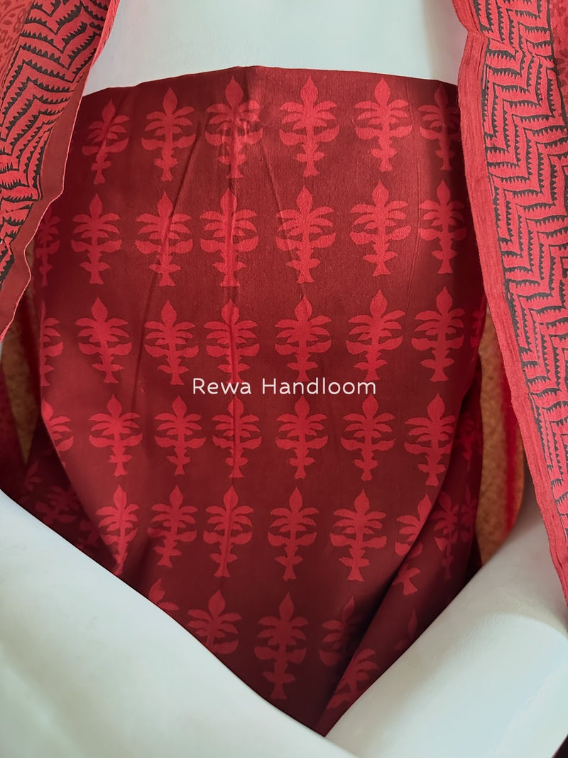 Red Bagh Print Cotton Suit BGCSJ059
