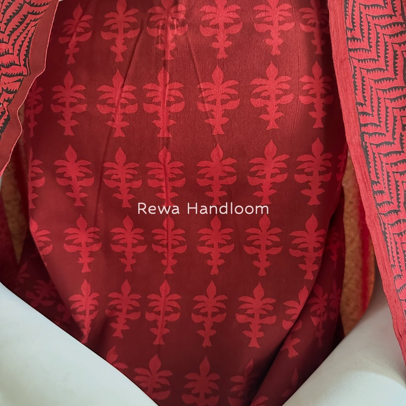 Red Bagh Print Cotton Suit BGCSJ059