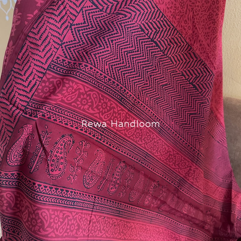 Red Bagh Print Cotton Suit BGCSJ059