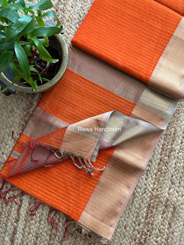 Maheshwari Zari Checks Saree