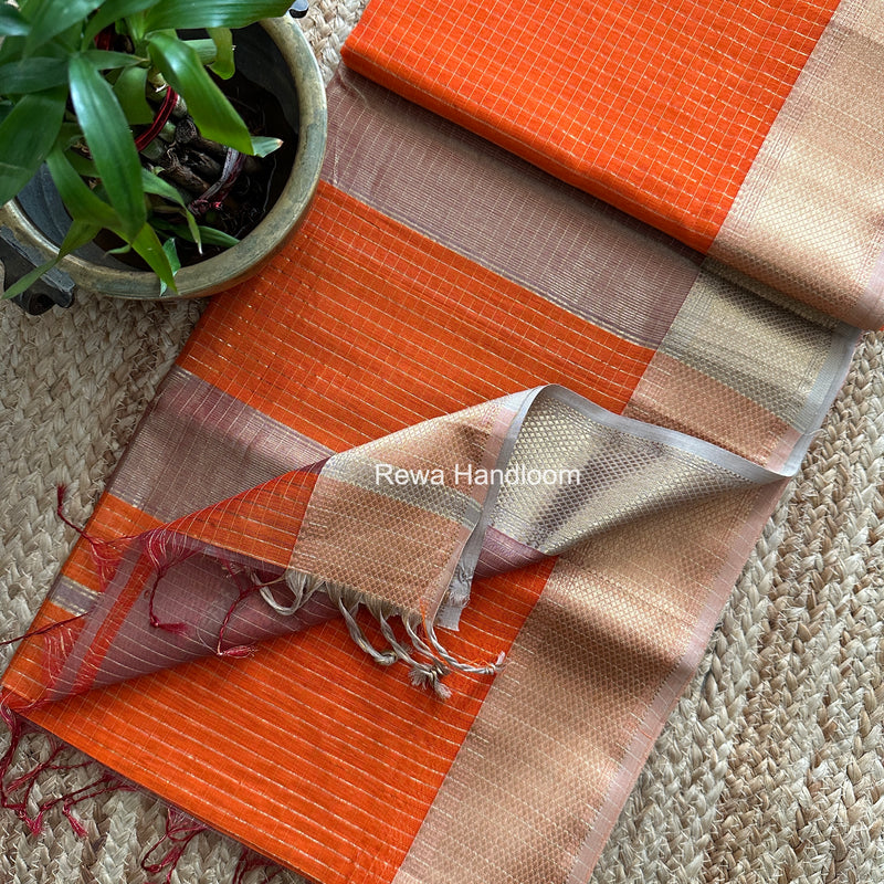 Maheshwari Zari Checks Saree