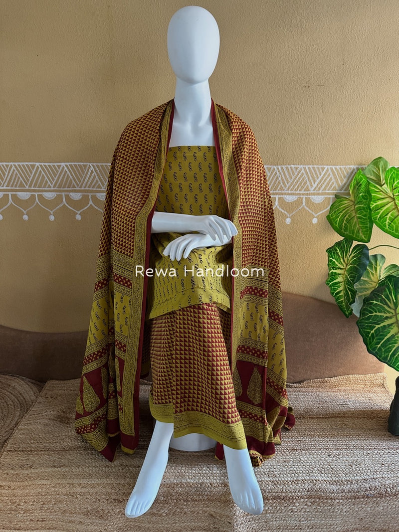 Bagh Print Cotton Suit 