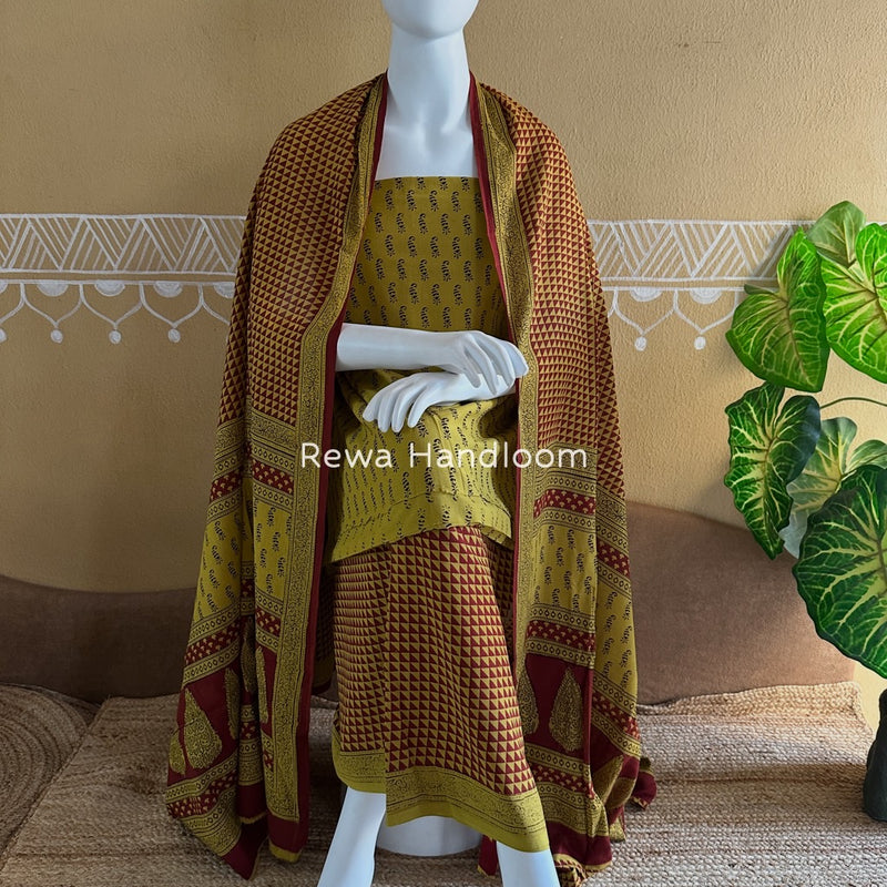 Bagh Print Cotton Suit 