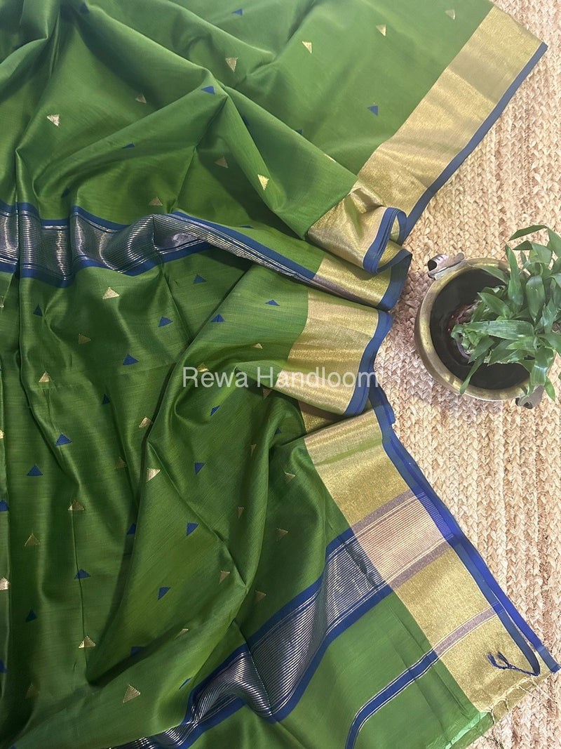  Zari Butti Maheshwari Saree