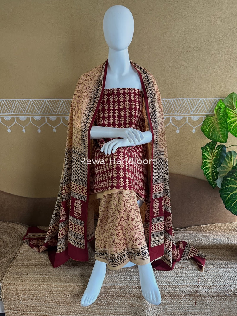  Bagh Print Cotton Suit