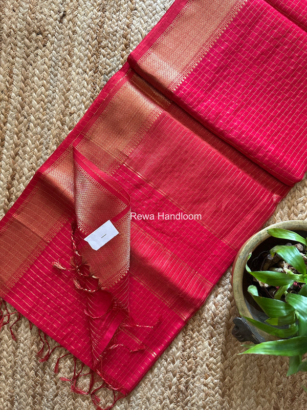 Maheshwari Zari Checks Saree