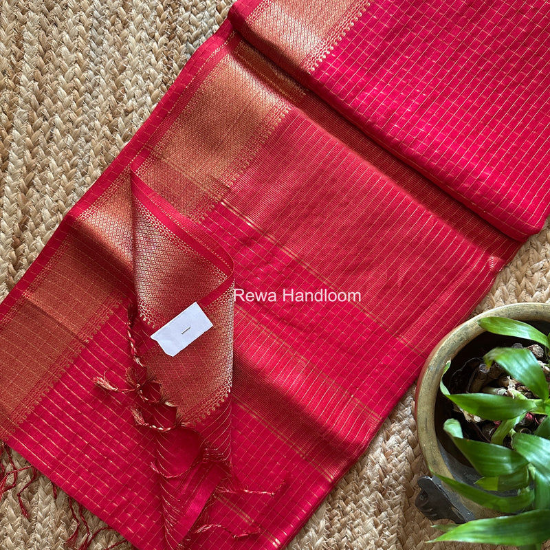 Maheshwari Zari Checks Saree