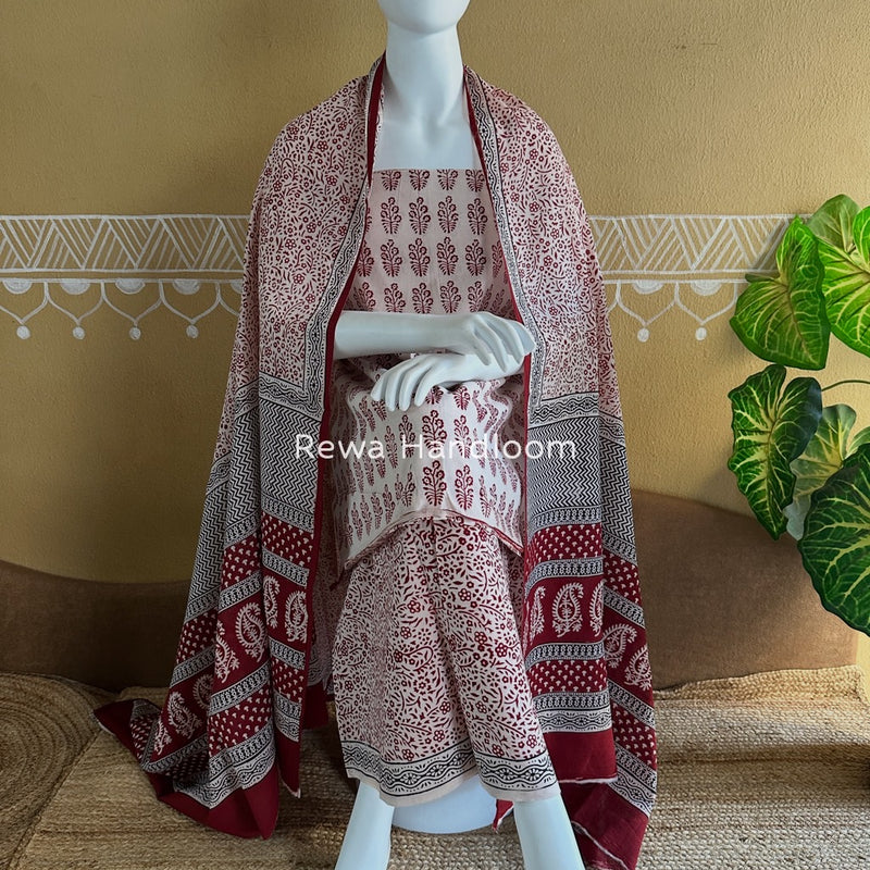  Bagh Print Cotton Suit