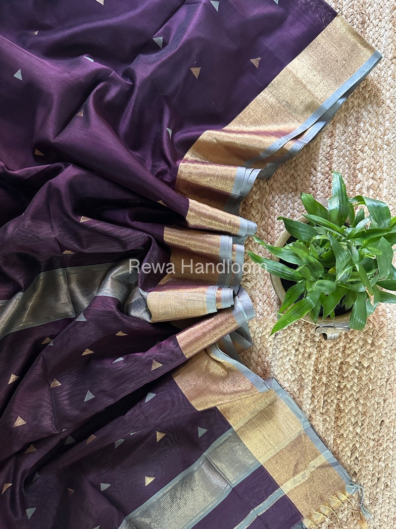  Zari Butti Maheshwari Saree