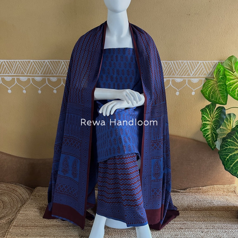  Bagh Print Cotton Suit