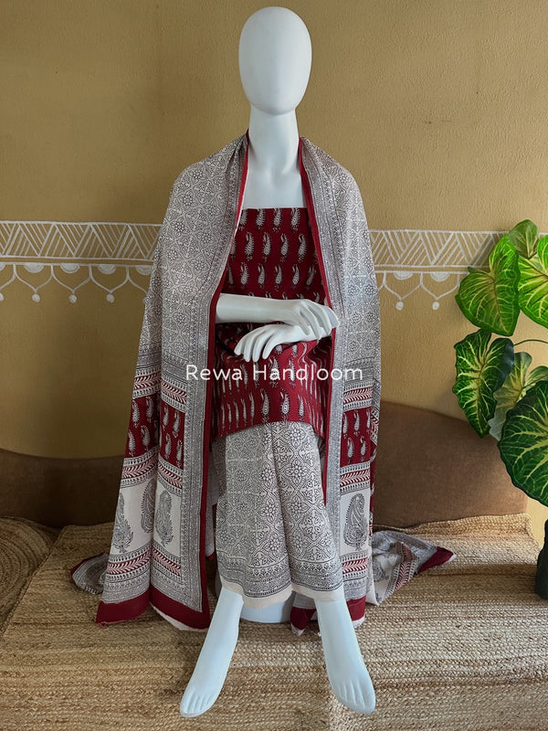 Bagh Print Cotton Suit