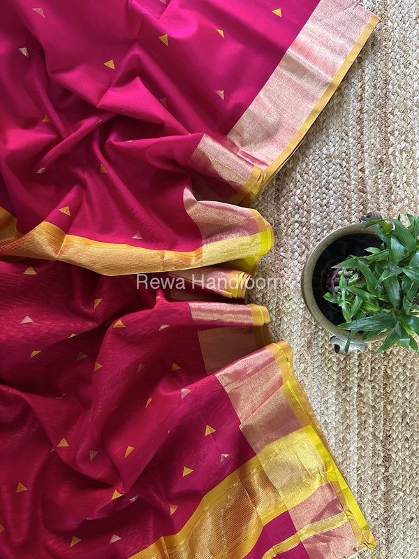  Zari Butti Maheshwari Saree
