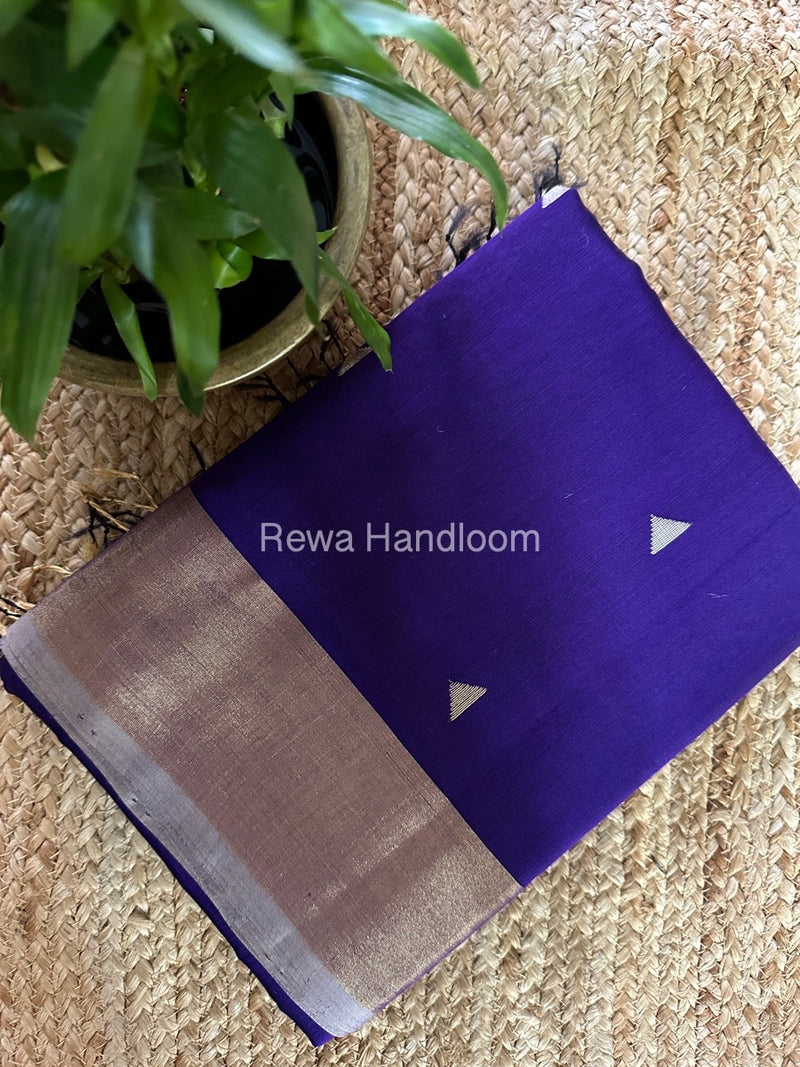 Violet Zari Butti Maheshwari Saree SB0136