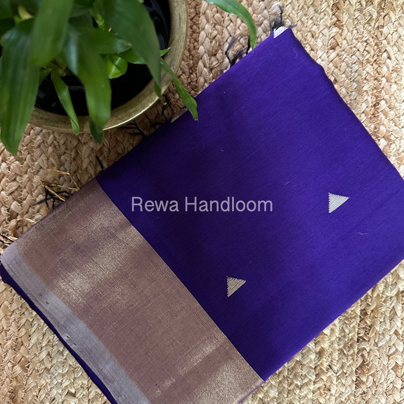 Violet Zari Butti Maheshwari Saree SB0136