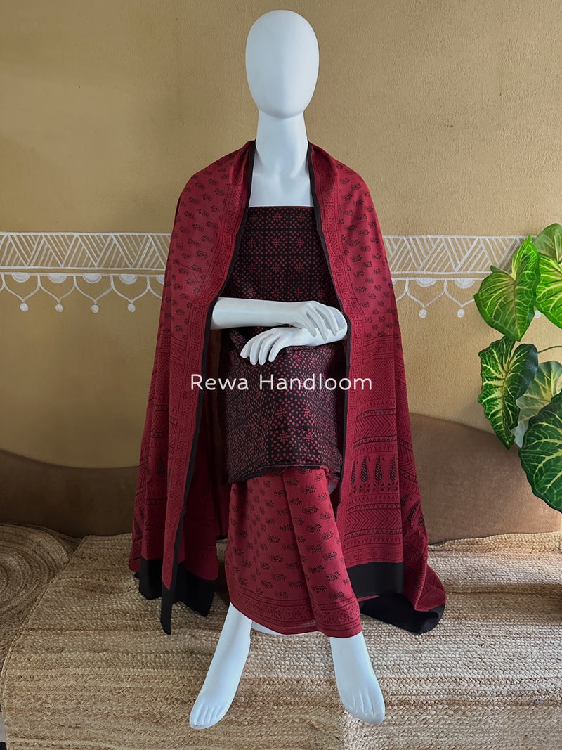  Bagh Print Cotton Suit