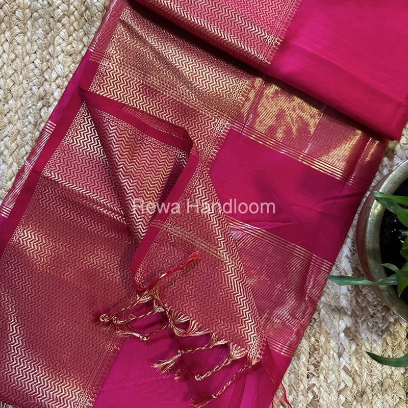 Maheshwari Rani Pink Zari Skirt Saree ZS0100