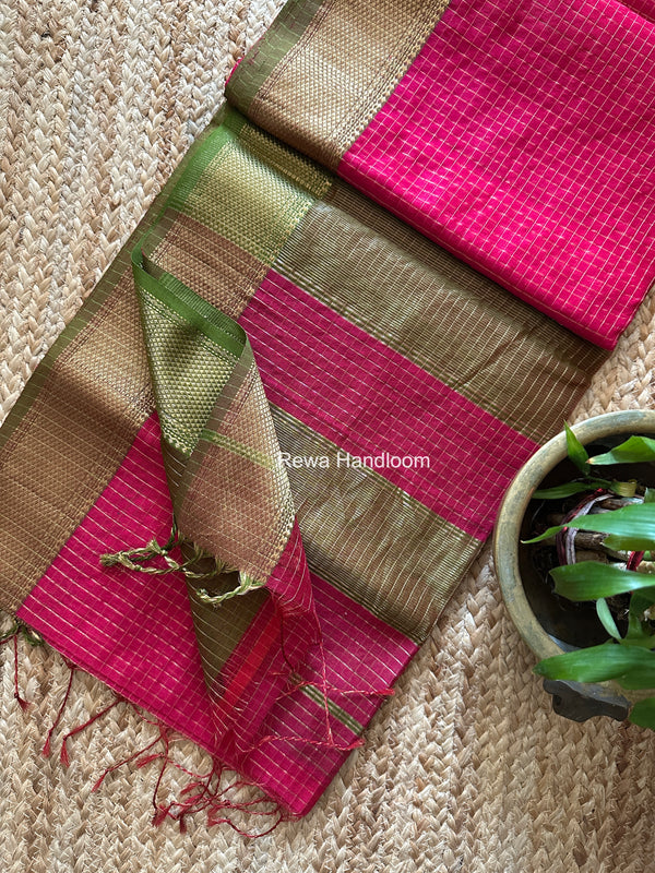 Maheshwari Zari Checks Saree