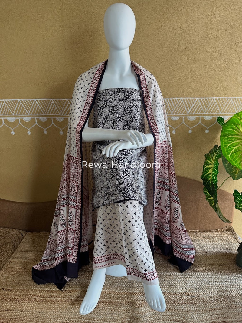  Bagh Print Cotton Suit