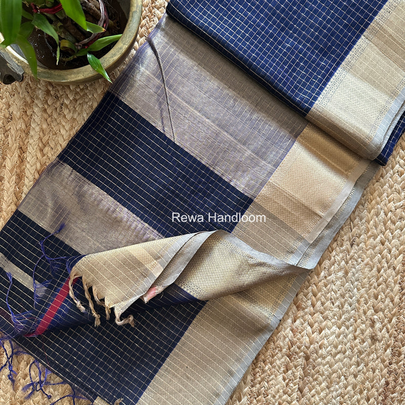 Maheshwari Zari Checks Saree