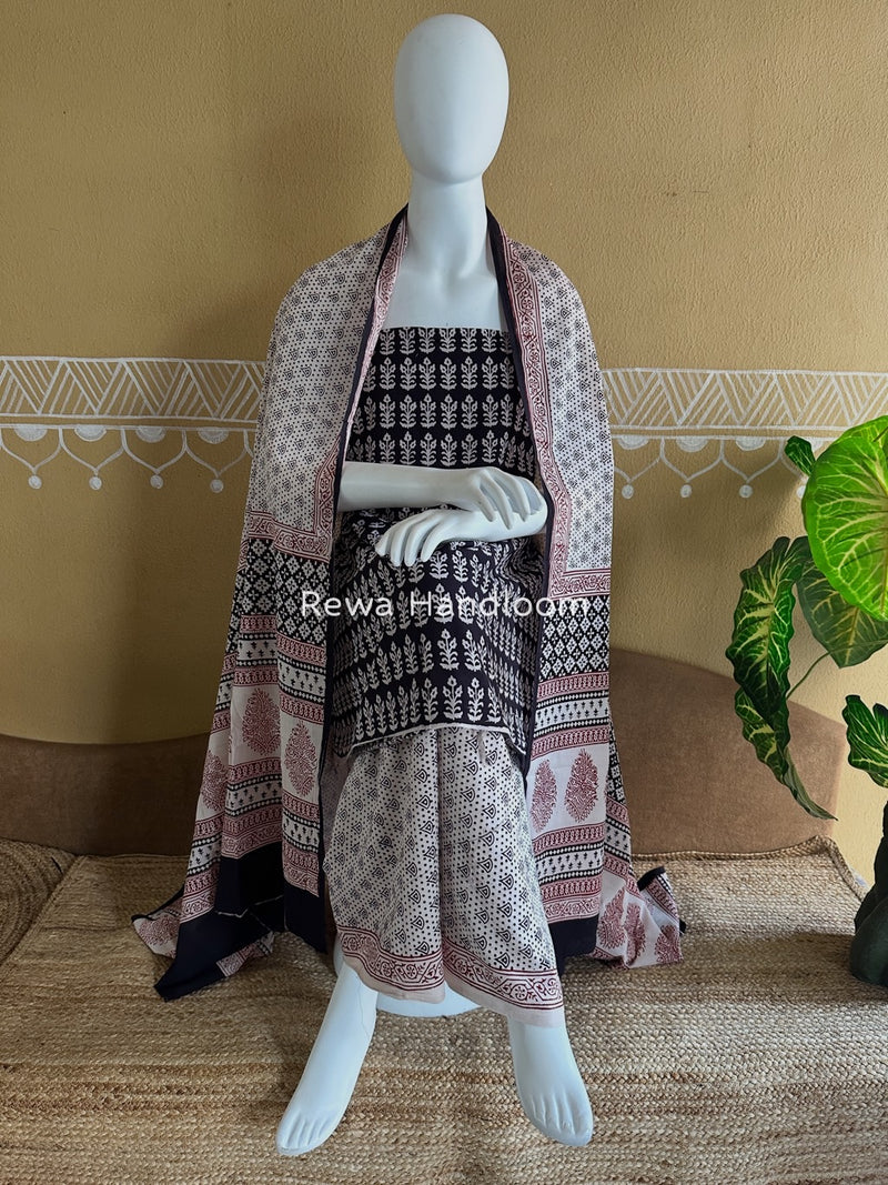 Bagh Print Cotton Suit