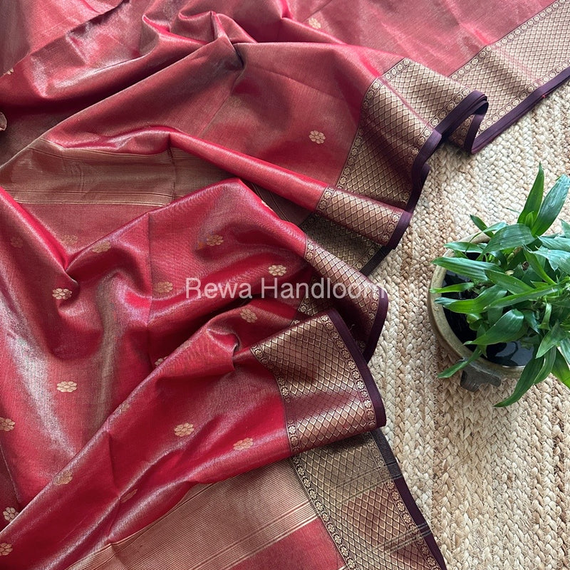 Maheshwari Tissue Butti Saree