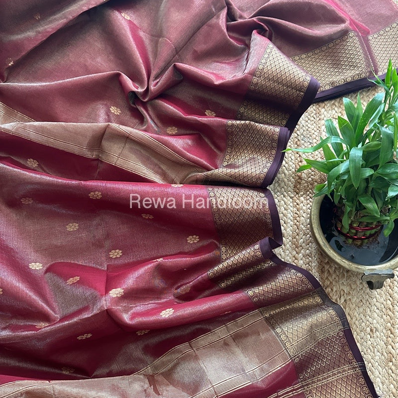 Maheshwari Tissue Butti Saree