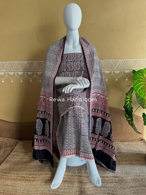  Bagh Print Cotton Suit