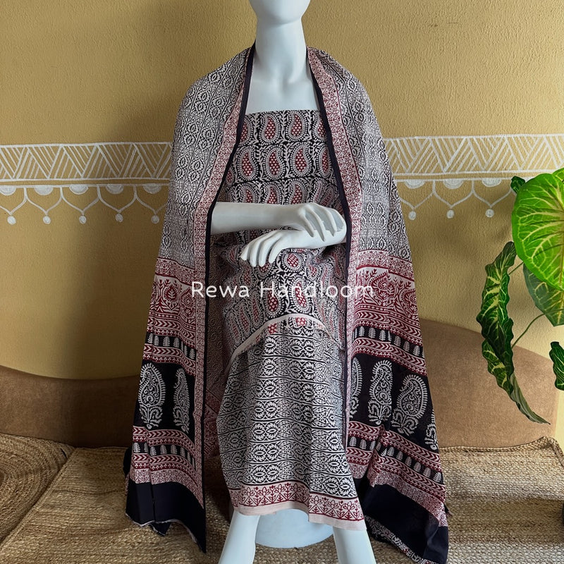  Bagh Print Cotton Suit