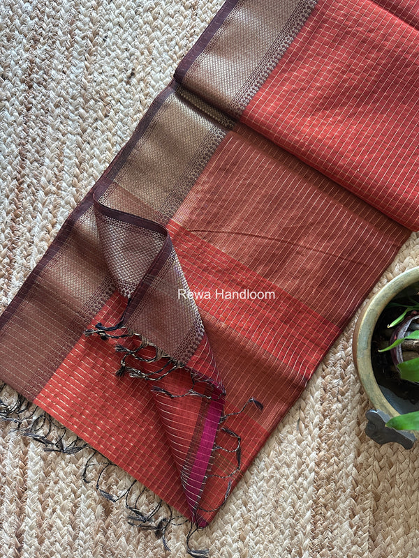Maheshwari Zari Checks Saree
