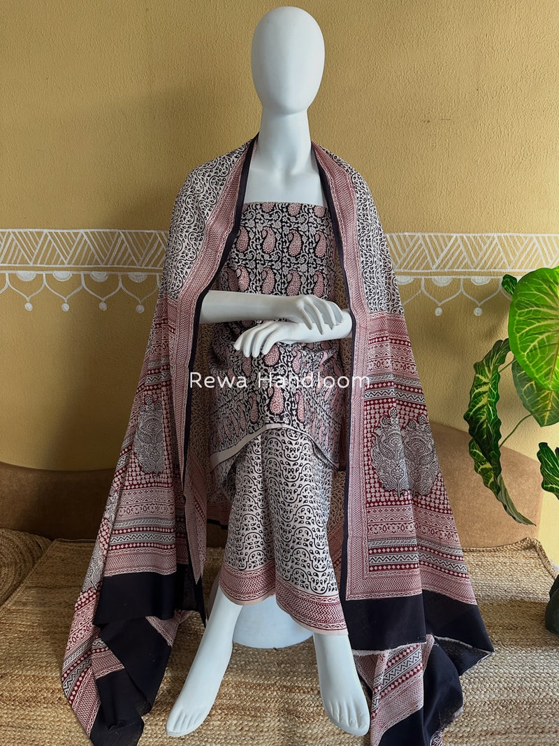  Bagh Print Cotton Suit