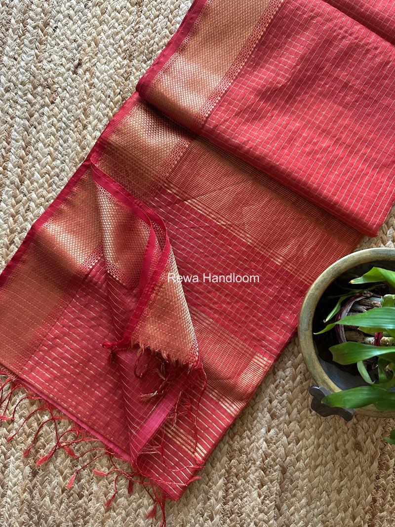 Maheshwari Zari Checks Saree