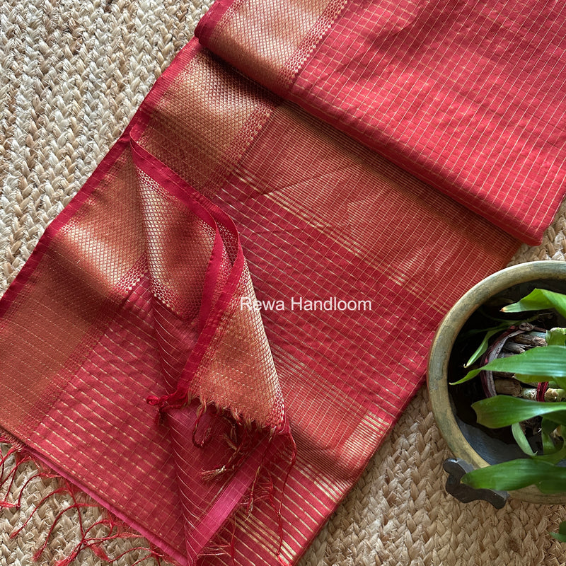 Maheshwari Zari Checks Saree