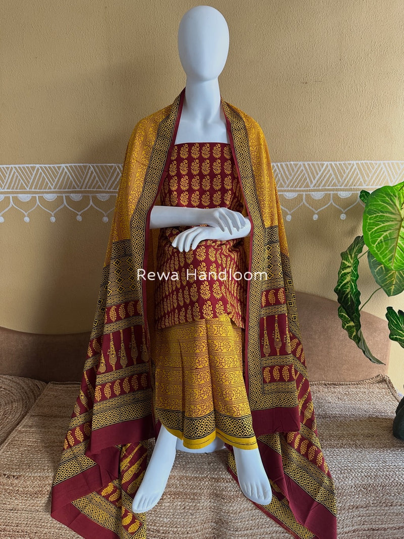 Bagh Print Cotton Suit