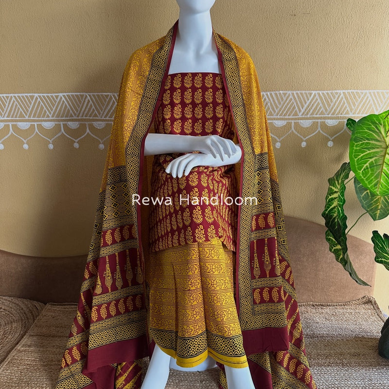  Bagh Print Cotton Suit