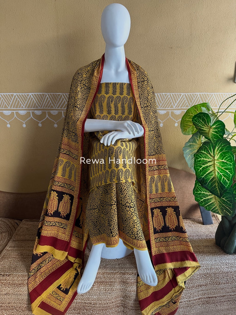  Bagh Print Cotton Suit