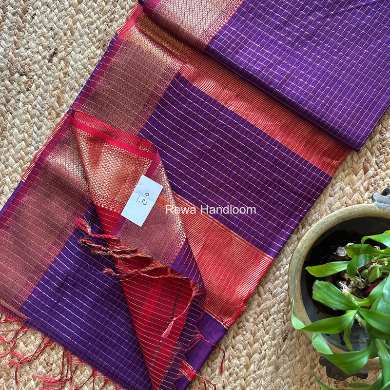 Maheshwari Zari Checks Saree