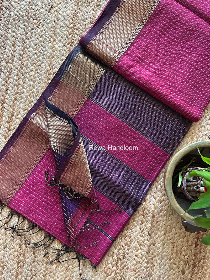 Maheshwari Zari Checks Saree