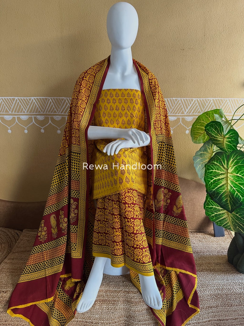  Bagh Print Cotton Suit