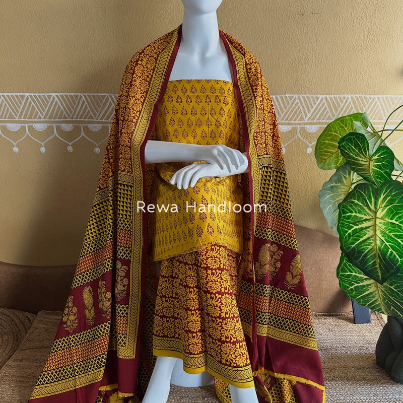  Bagh Print Cotton Suit