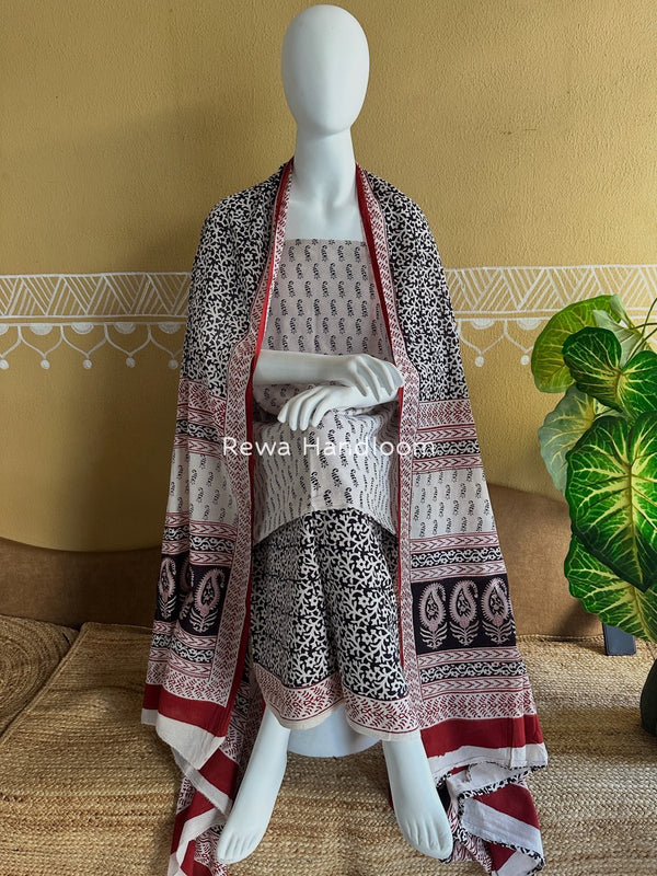  Bagh Print Cotton Suit