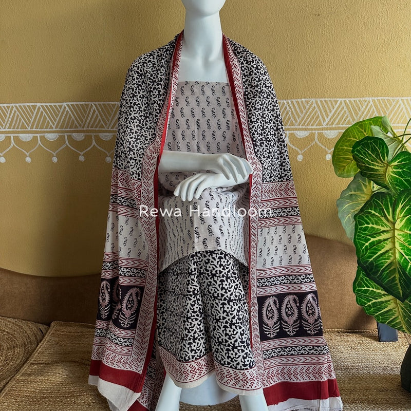  Bagh Print Cotton Suit