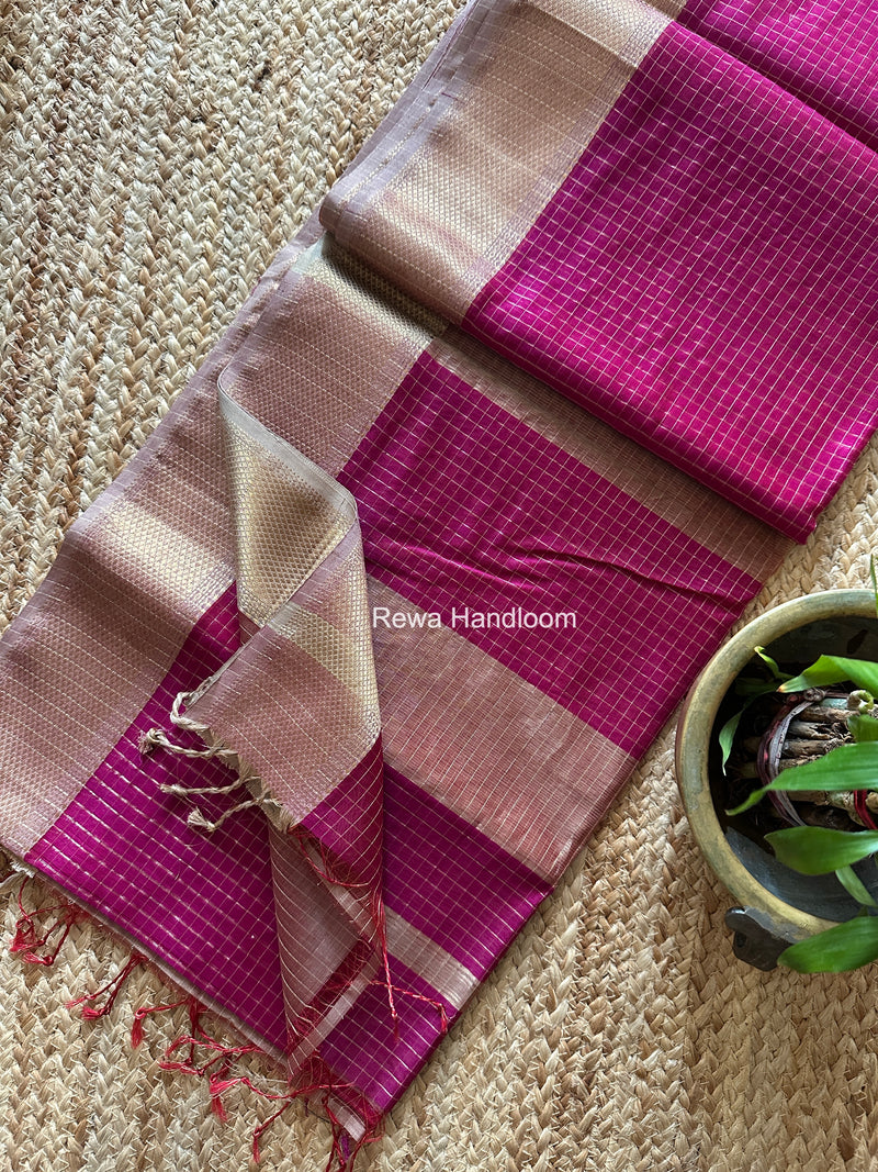 Maheshwari Zari Checks Saree
